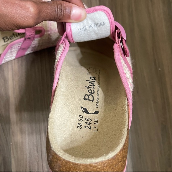 Birkenstock, Betula Woven Plaid Clogs - Picture 13 of 16